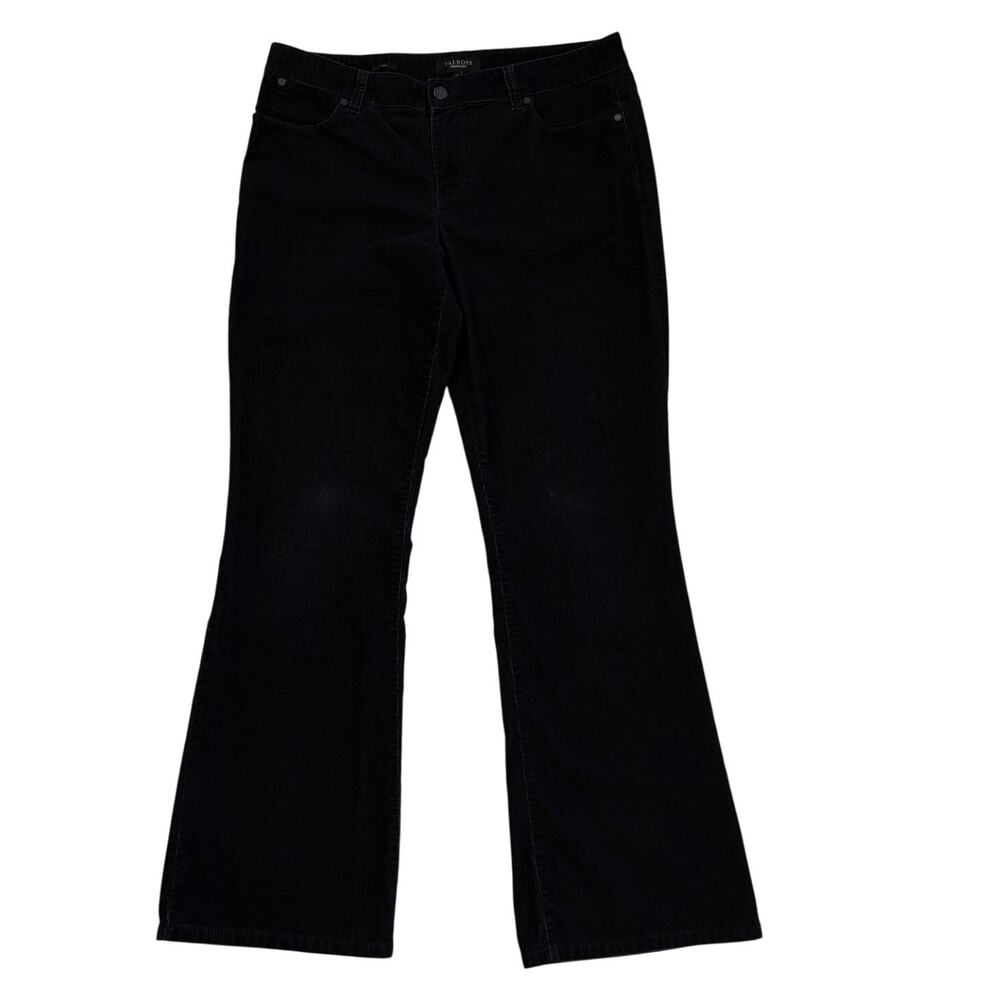 Talbots Pants Womens Size 12 Black Corduroy Boot Stretch Casual Classic